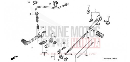 PEDALE VTR1000FY de 2000